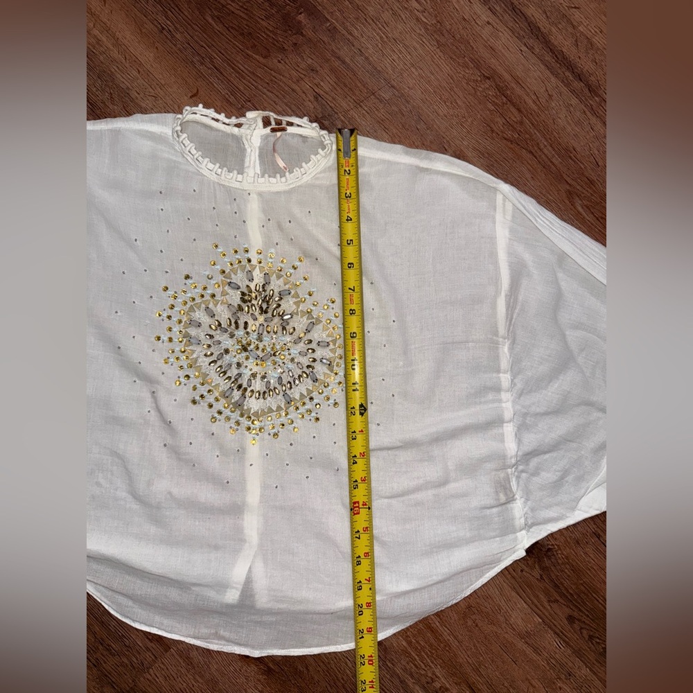 Free People • Heart of Gold Button Back Cotton Blouse - Picture 14 of 16